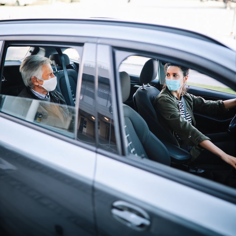 driving the passenger on the road